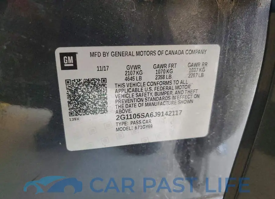 2G1105SA6J9142117# 12