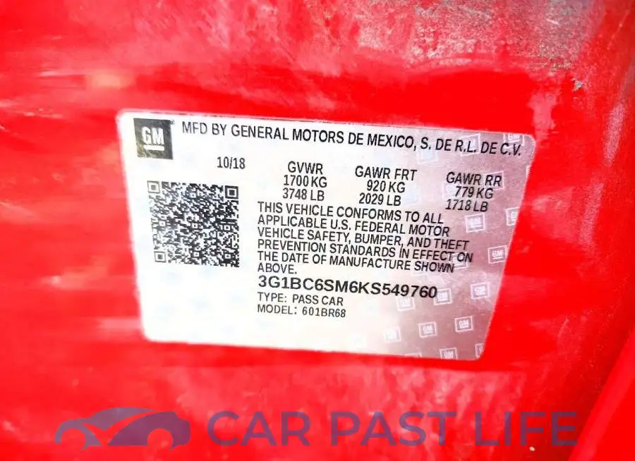 3G1BC6SM6KS549760# 12