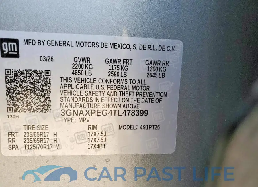 3GNAXPEG4TL478399# 13
