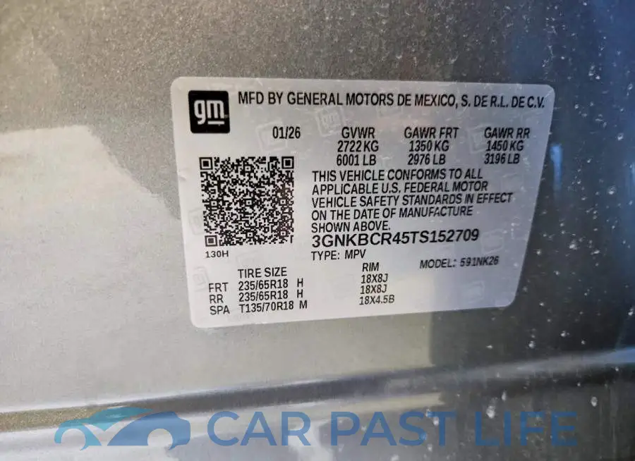 3GNKBCR45TS152709# 14
