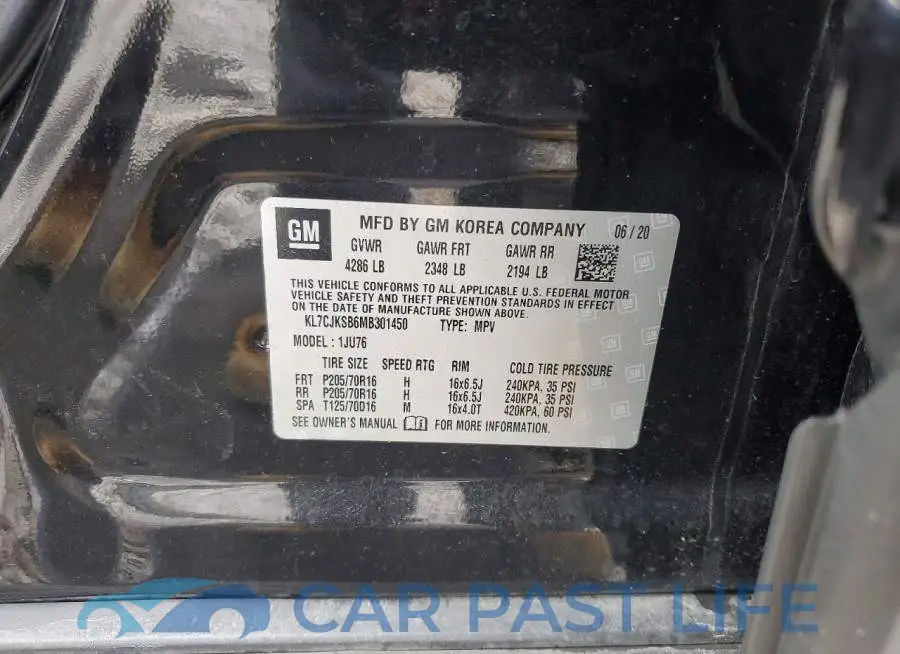 KL7CJKSB6MB301450# 13