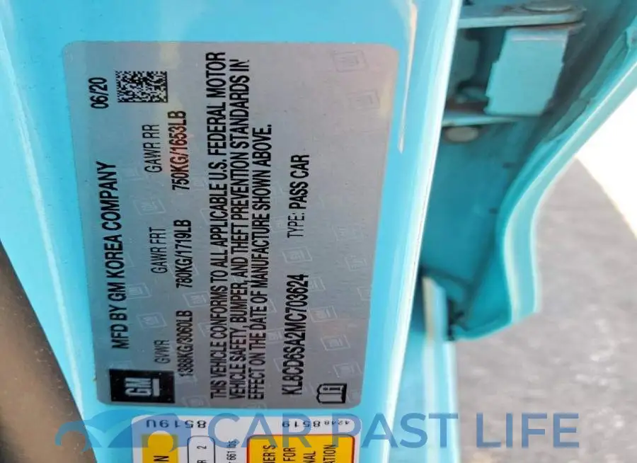 KL8CD6SA2MC703624# 12