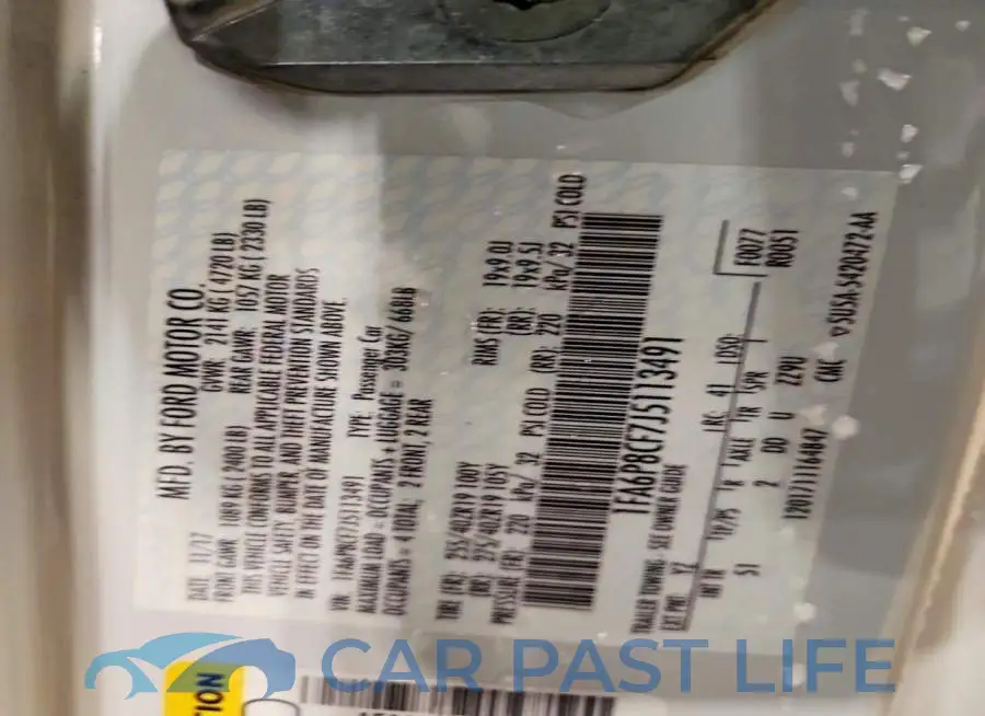 1FA6P8CF7J5113491# 12