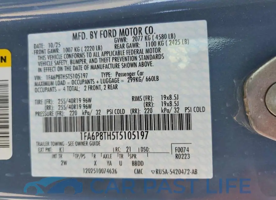 1FA6P8TH5T5105197# 12
