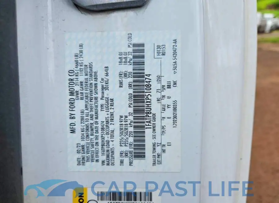 1FATP8UHXP5108474# 12