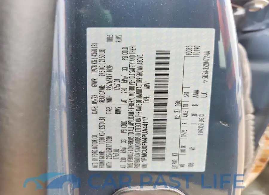 1FMCU0FN4PUA44117# 14