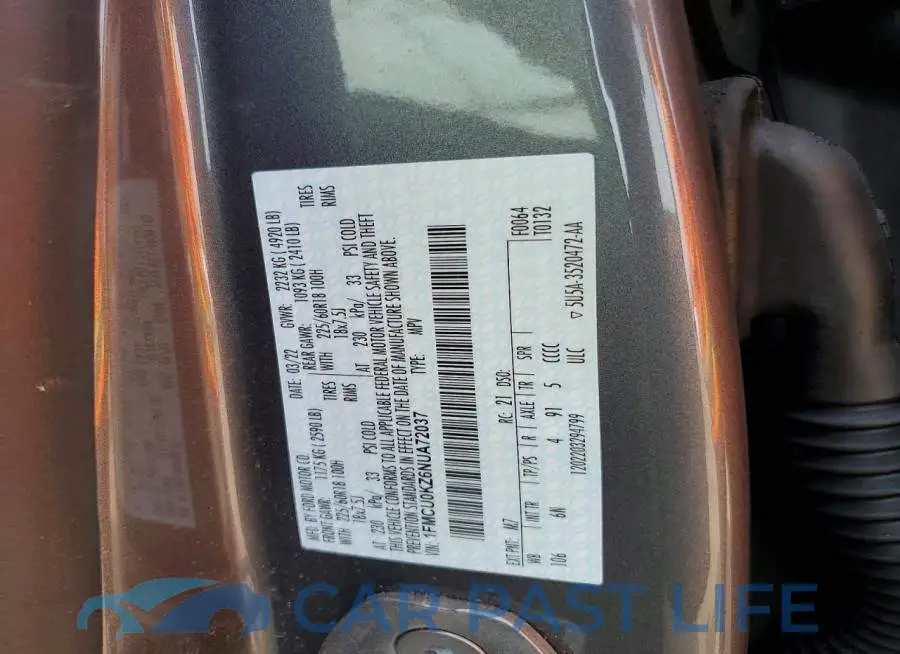 1FMCU0KZ6NUA72037# 13