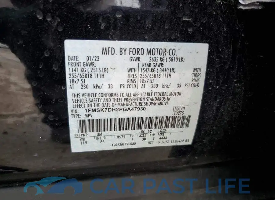 1FMSK7DH2PGA47930# 13