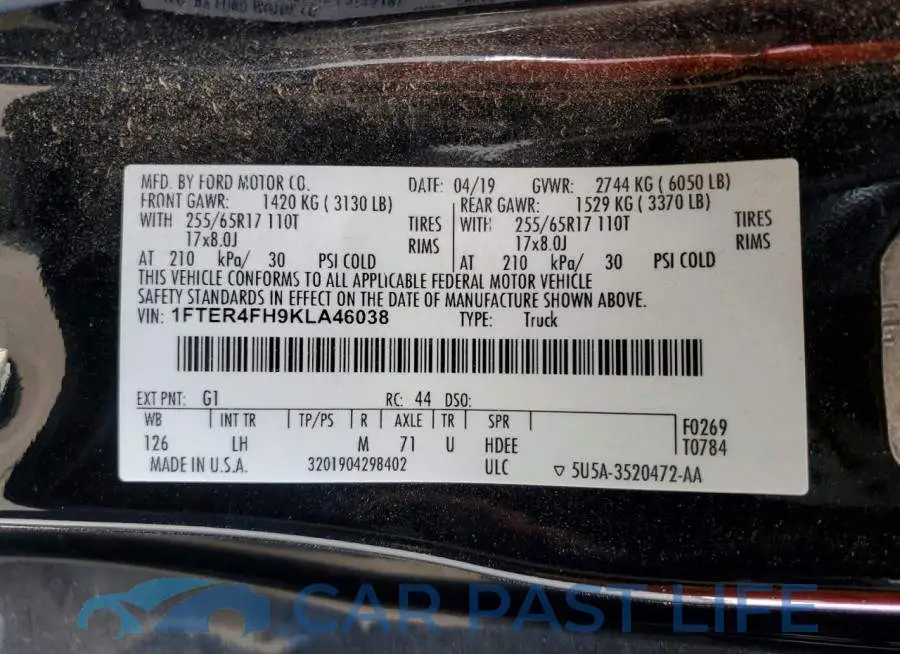 1FTER4FH9KLA46038# 13