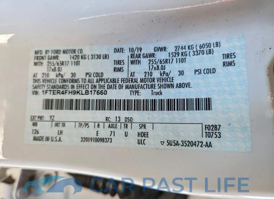 1FTER4FH9KLB17660# 12