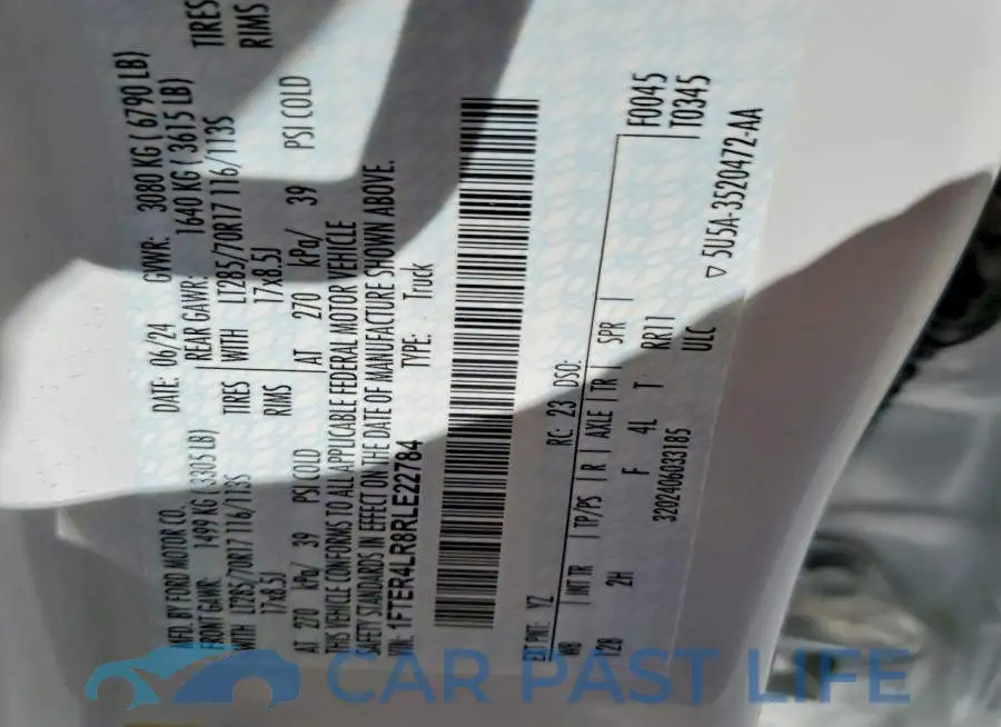 1FTER4LR8RLE22784# 12