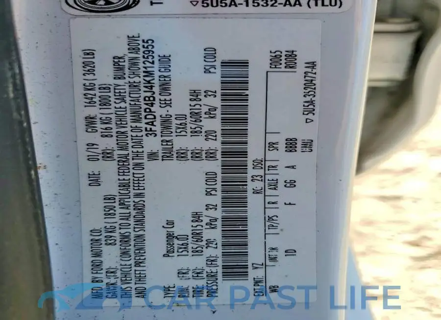 3FADP4BJ4KM125955# 12