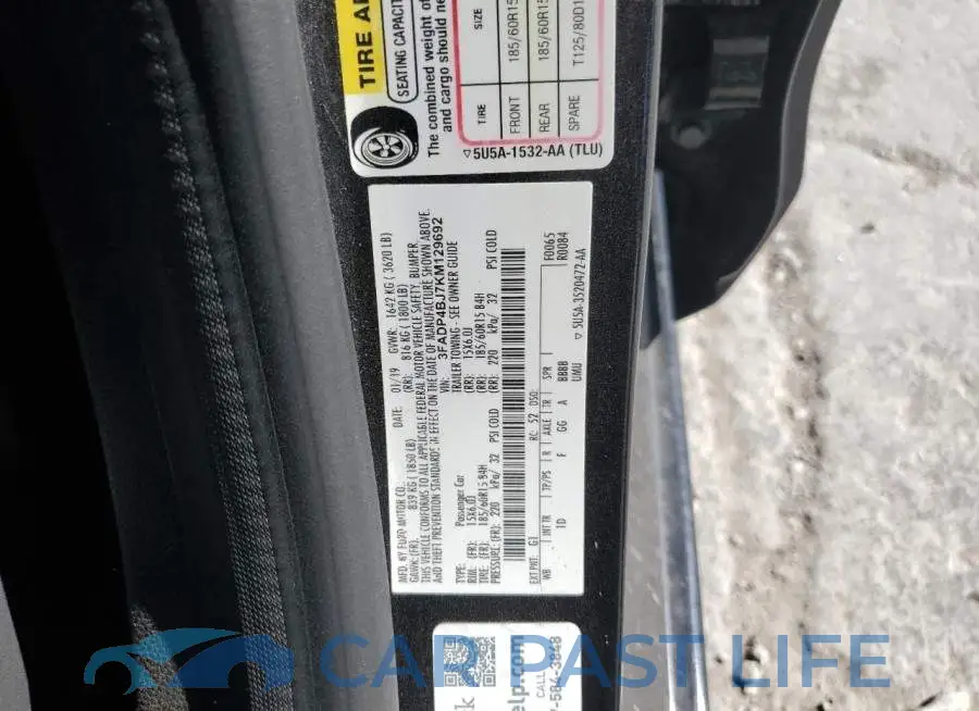 3FADP4BJ7KM129692# 13