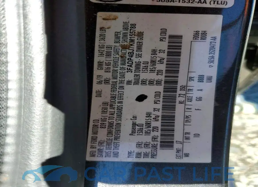 3FADP4BJ7KM155788# 12