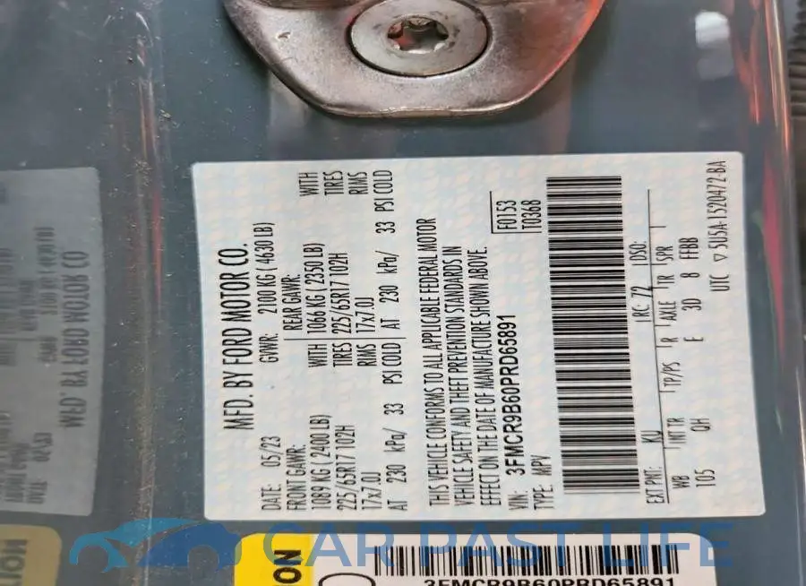 3FMCR9B60PRD65891# 12
