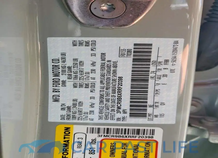 3FMCR9B6XRRF20398# 12