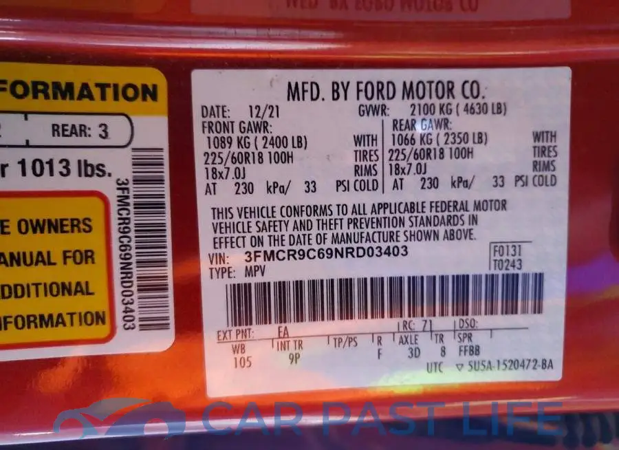 3FMCR9C69NRD03403# 12