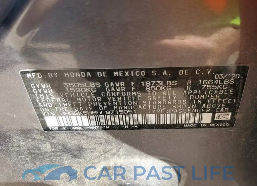 3HGGK5H65LM715051# 12