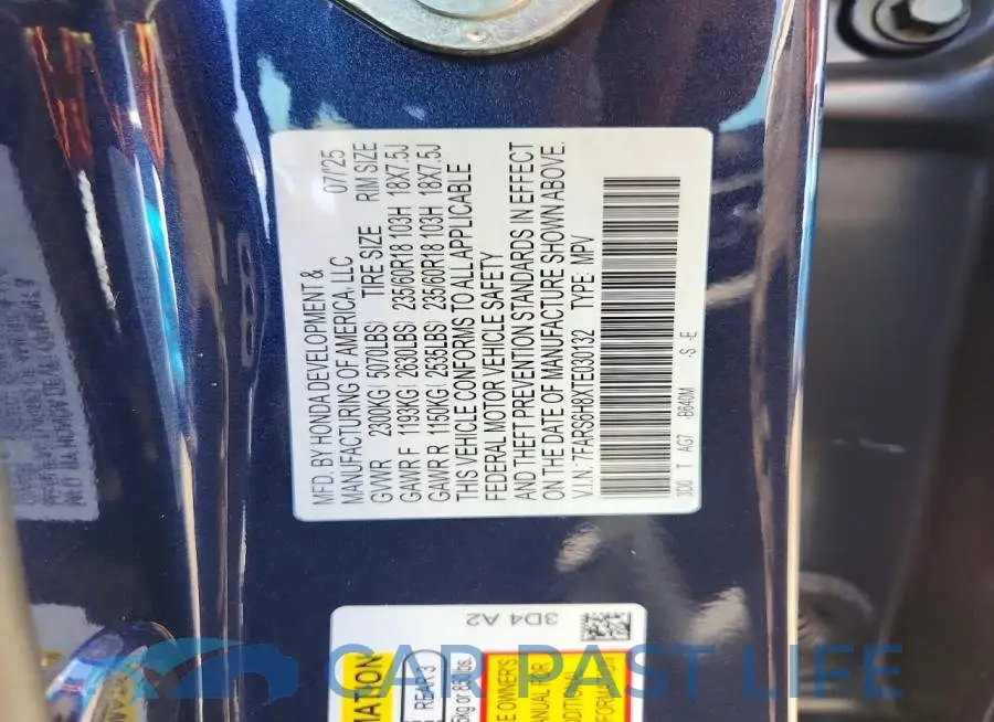 7FARS6H8XTE030132# 13