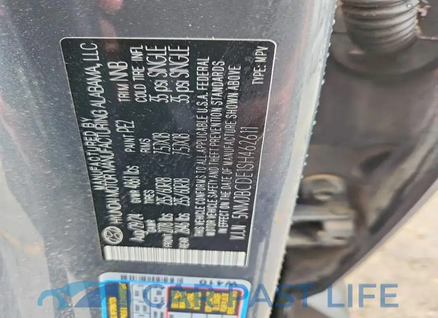 5NMJBCDE1SH462611# 13