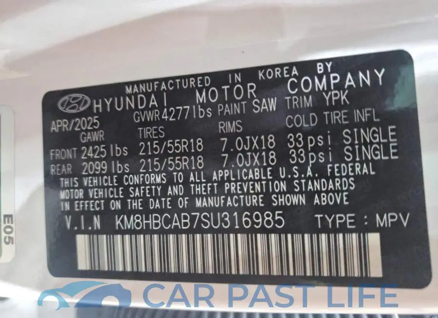 KM8HBCAB7SU316985# 13
