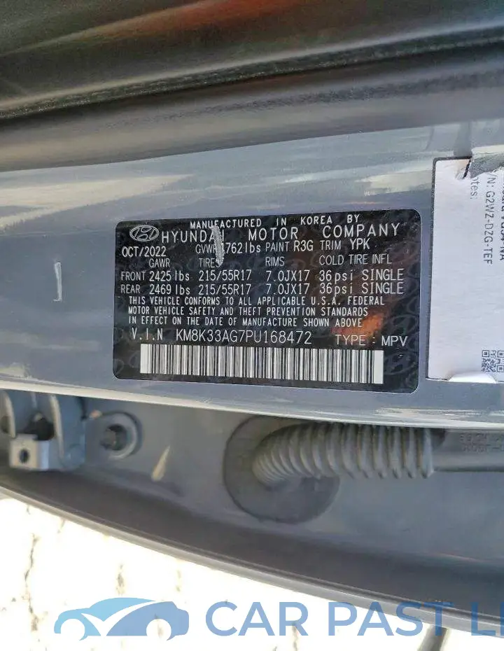 KM8K33AG7PU168472# 12