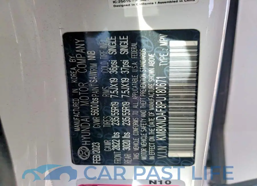 KM8KNDAF8PU180671# 14
