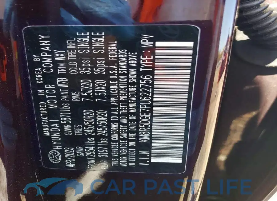 KM8R5DGE7PU622756# 13