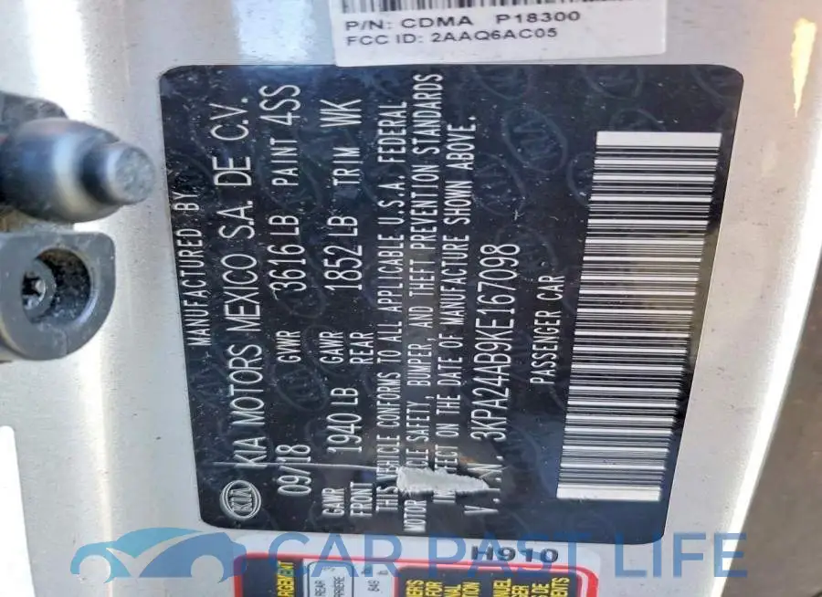 3KPA24AB9KE167098# 12