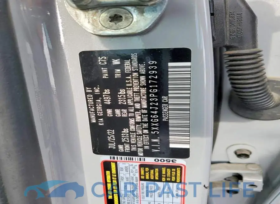 5XXG64J23PG172939# 13