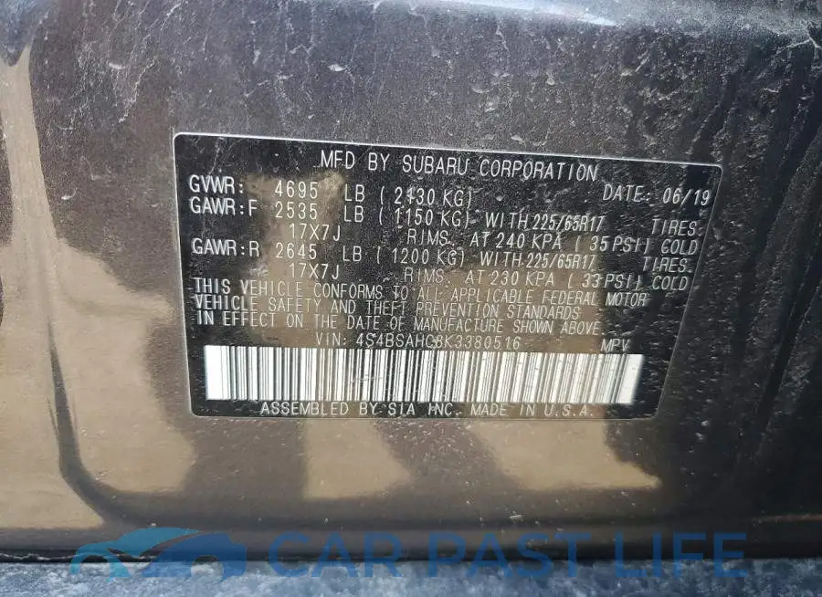 4S4BSAHC8K3380516# 12