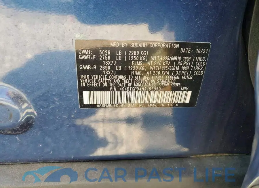 4S4BTGPD4N3155959# 13