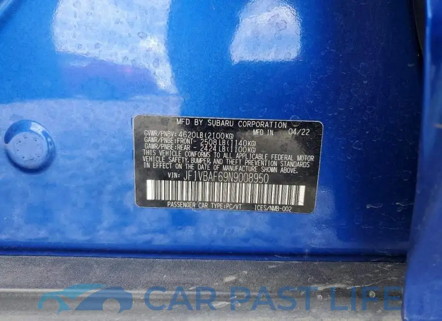 JF1VBAF69N9008950# 12