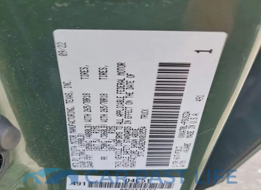 5TFLA5AB2NX018554# 12