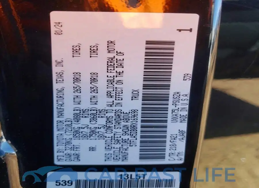5TFLA5DB0RX169698# 12