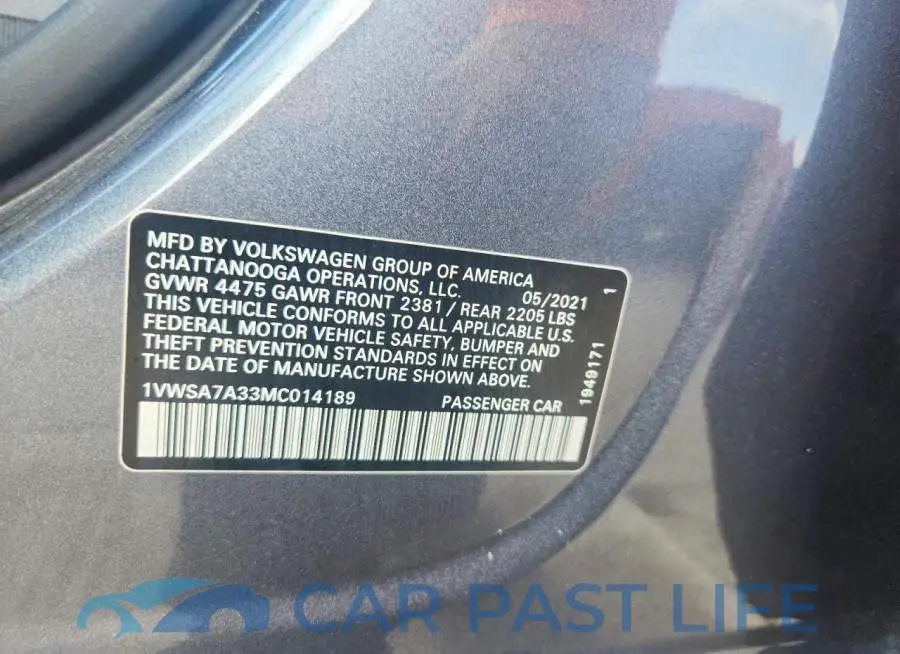 1VWSA7A33MC014189# 12