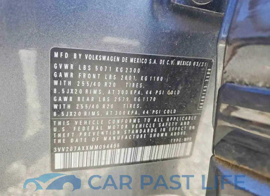 3VV2B7AXXMM094495# 14