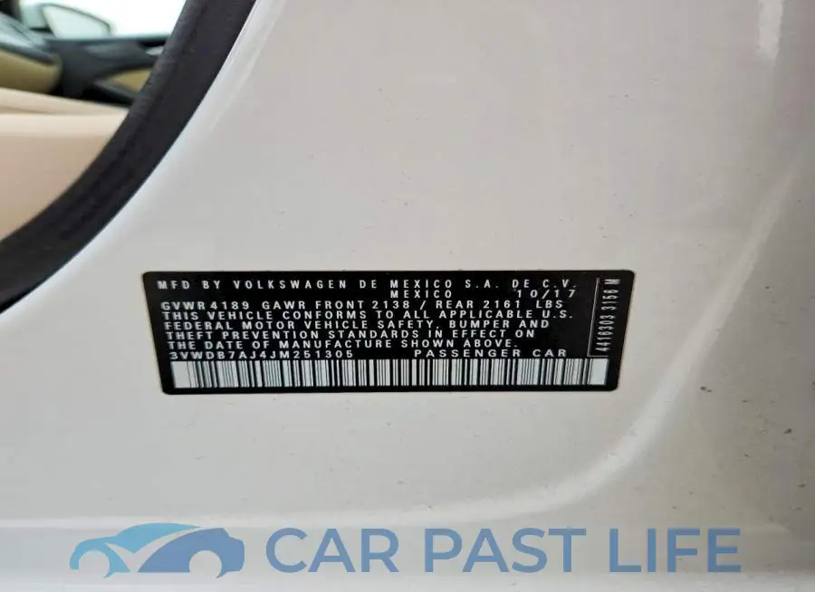 3VWDB7AJ4JM251305# 12