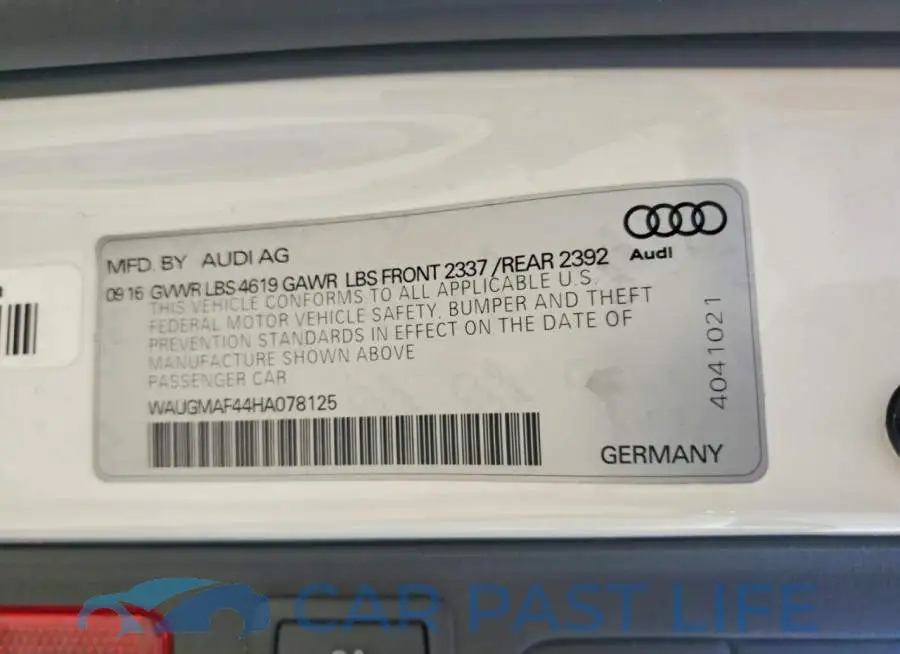 WAUGMAF44HA078125# 12