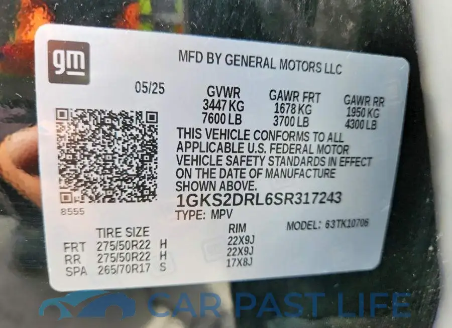 1GKS2DRL6SR317243# 14