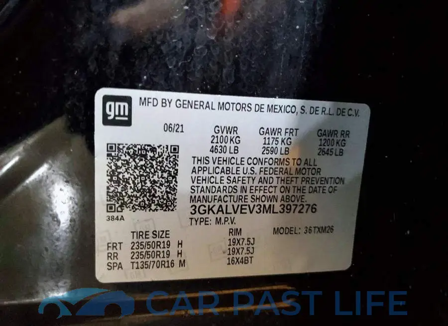 3GKALVEV3ML397276# 13
