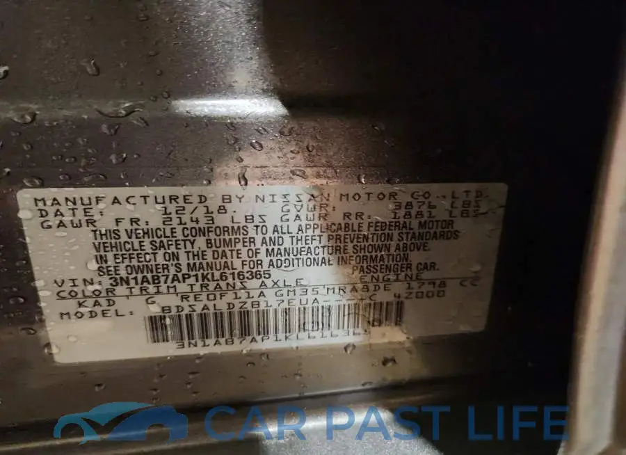 3N1AB7AP1KL616365# 13