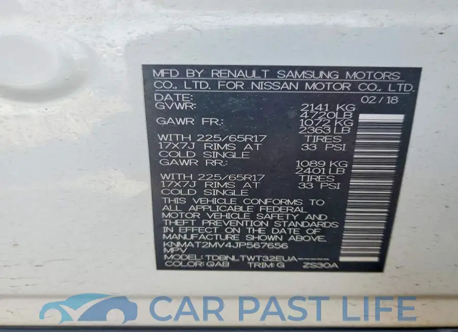 KNMAT2MV4JP567656# 13
