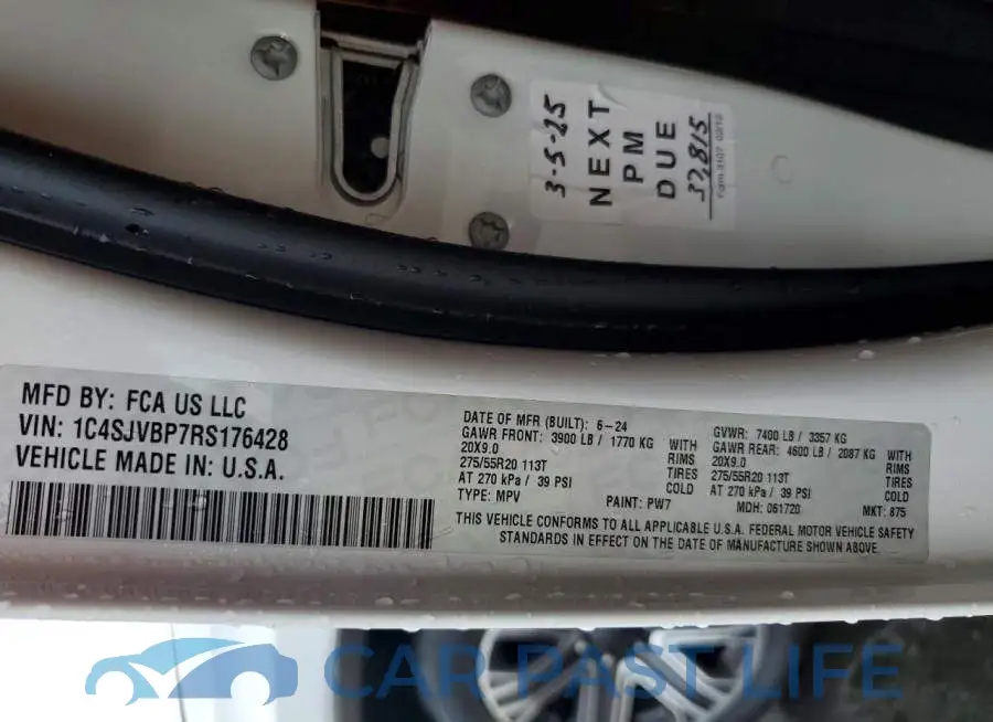 1C4SJVBP7RS176428# 13