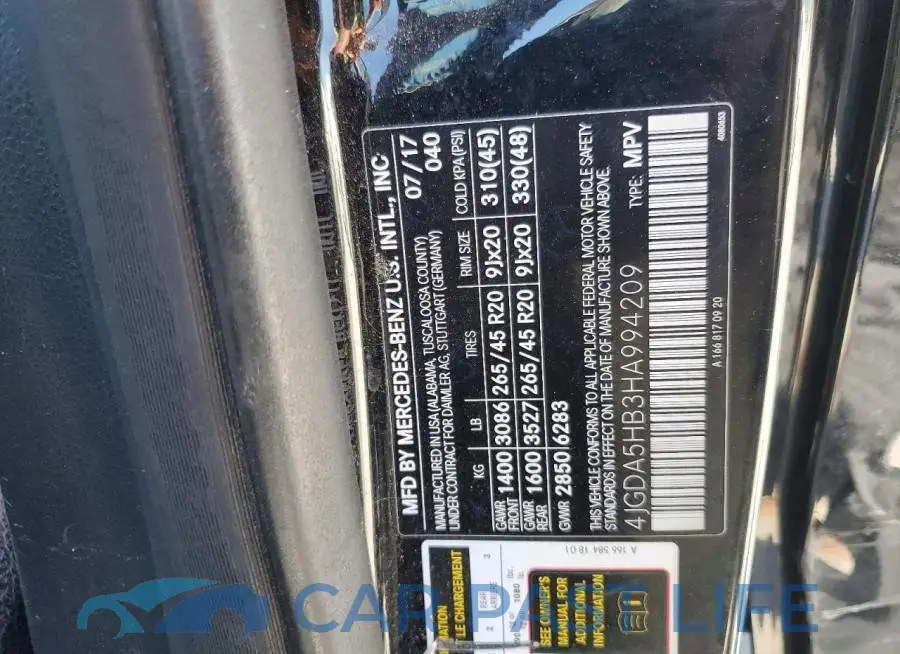 4JGDA5HB3HA994209# 13