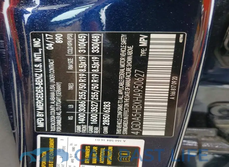 4JGDA5HBXHA950627# 14