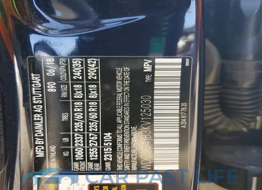 WDC0G4JB3KV125030# 13