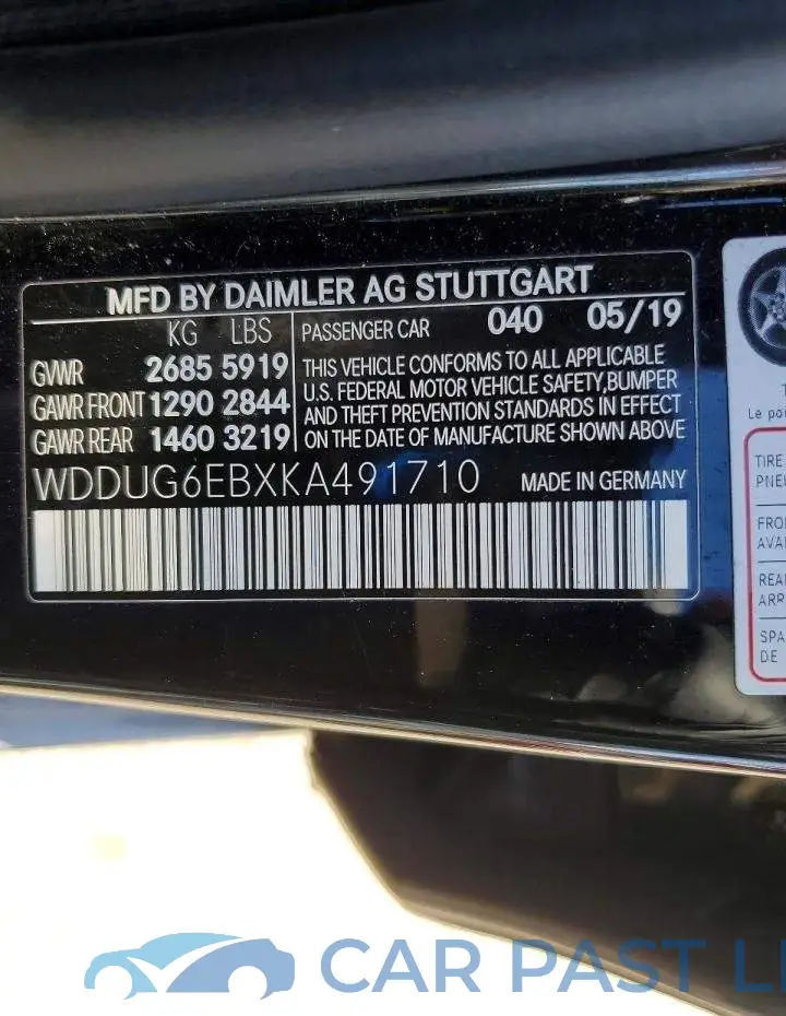 WDDUG6EBXKA491710# 12