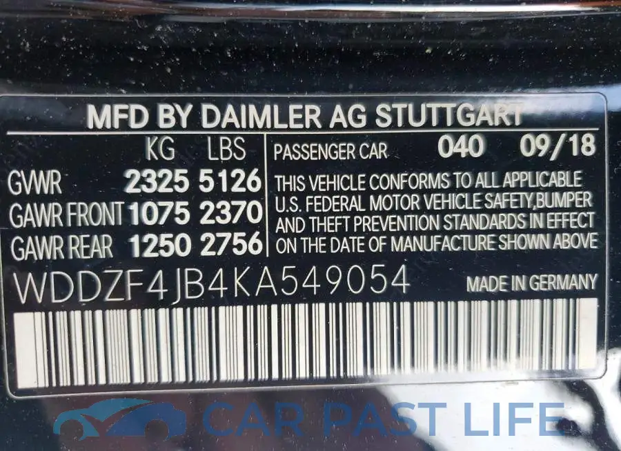 WDDZF4JB4KA549054# 13