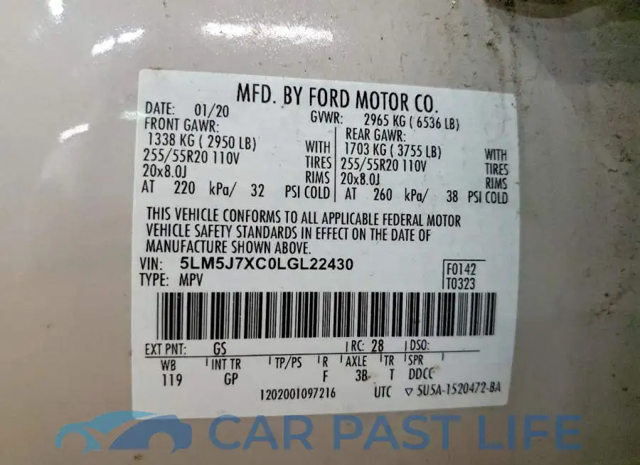 5LM5J7XC0LGL22430# 13